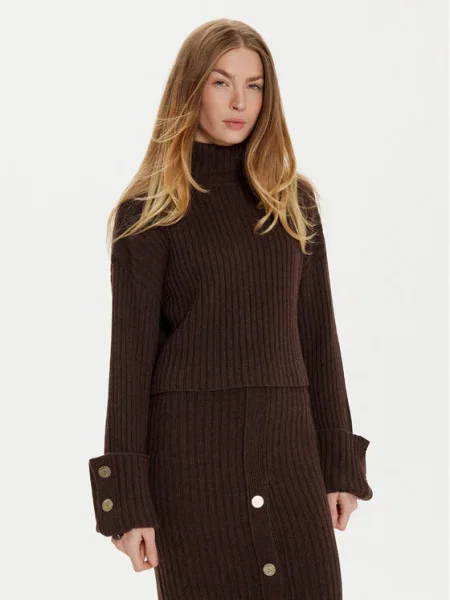 ViCOLO Bluză cu gât maro
