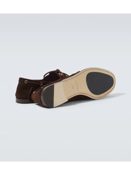 Pantofi loafer Tom Ford din piele de căprioară maro