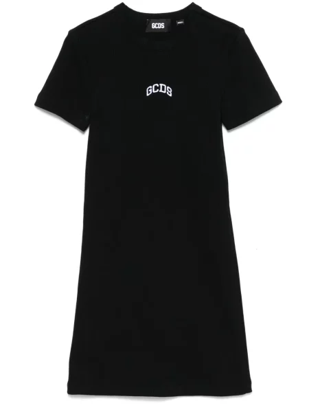 Rochie mini Gcds cu broderie de costum negru