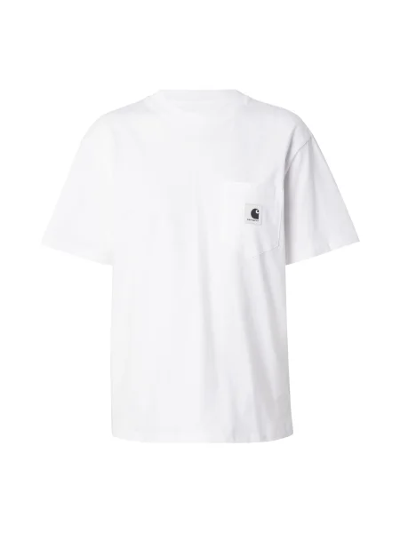 Carhartt WIP Tricou W S/S Pocket' alb