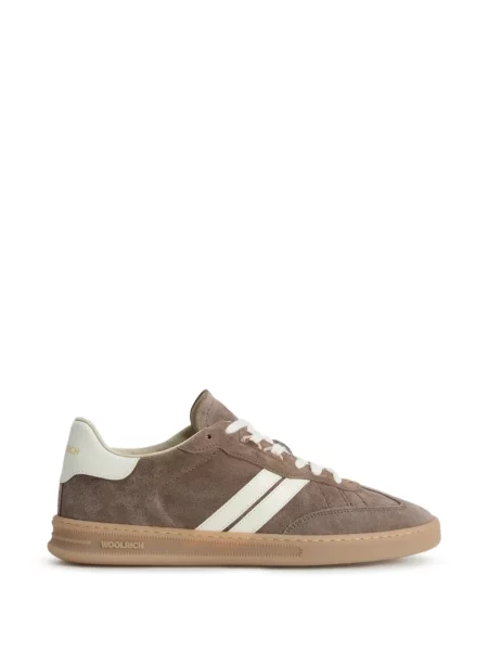 Sneakerși Woolrich cu șireturi din dantelă maro