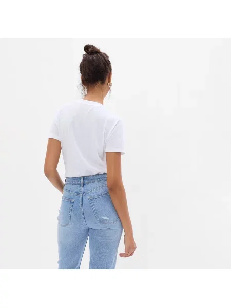 Tričko GAP Basic Crewneck Tee Fresh White XS bílé
