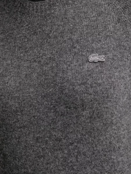 Шерстяной легкий свитер Lacoste серый