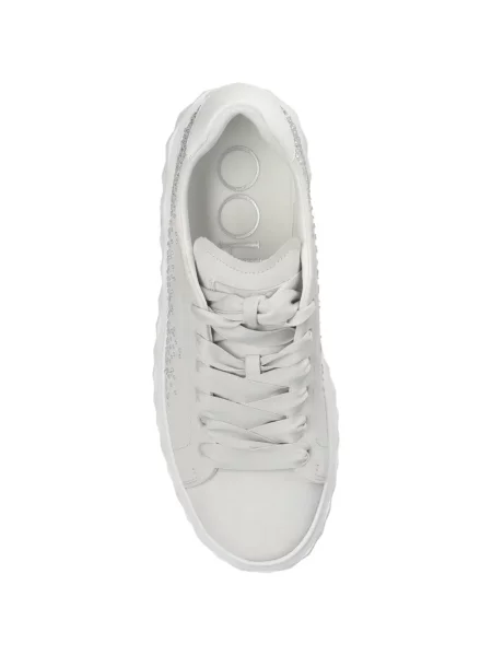 Sneakerși Jimmy Choo din piele alb