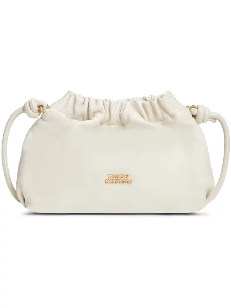 TOMMY HILFIGER Geantă tip sac bej deschis alb