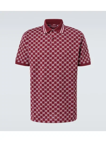 Jacquard pólóing Gucci borvörös