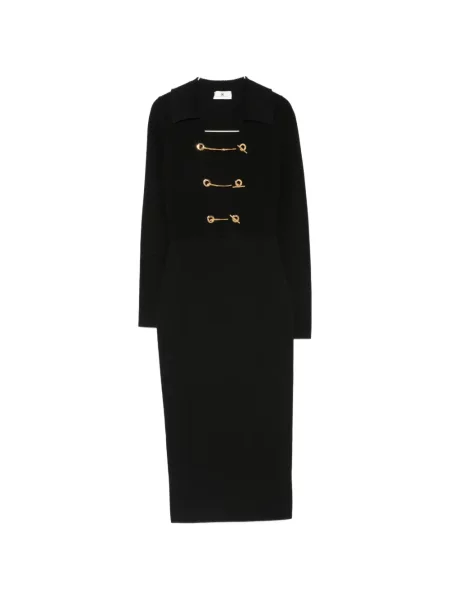 Rochie midi Elisabetta Franchi tricotate negru