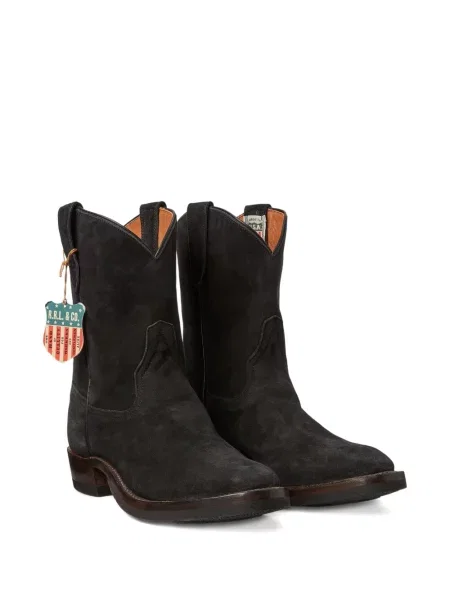 Botine Ralph Lauren Rrl din piele de căprioară negru