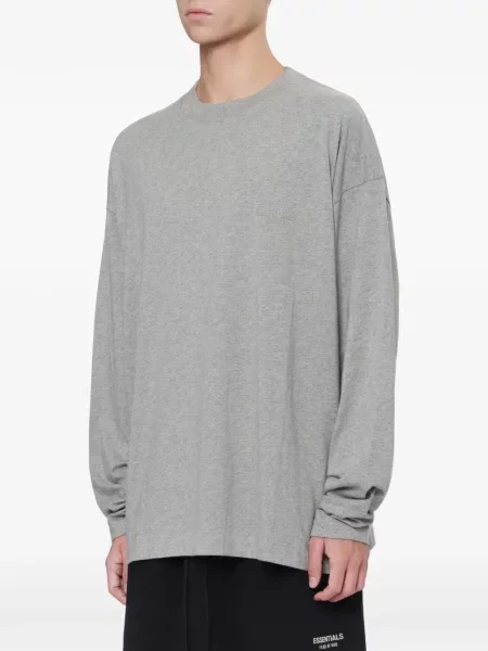 Lung tricou Essentials cu imagine gri