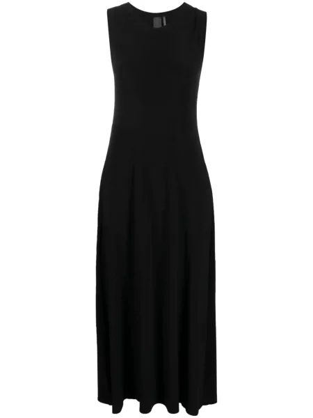 Rochie maxi Norma Kamali fără mâneci de catifea lungă negru