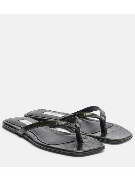 Chiloți tanga Toteme din piele negru