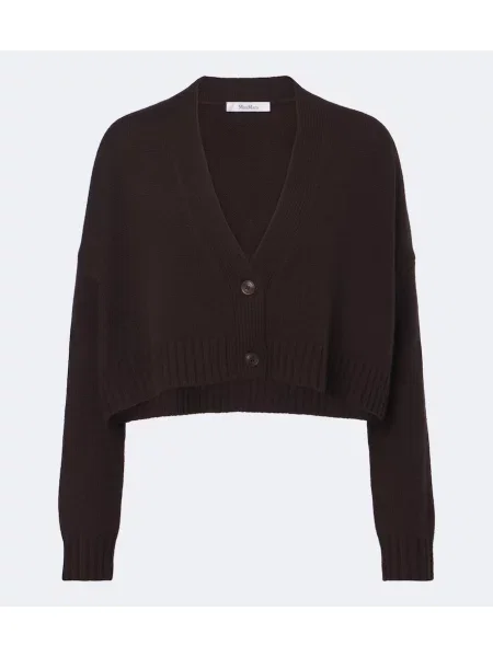 Decupat cardigan Max Mara de lână maro