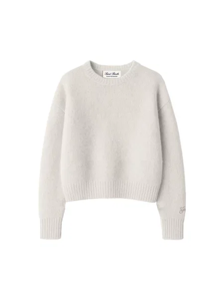Saint Barth sweter z wełną beżowy