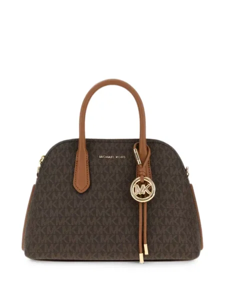 Geantă Michael Michael Kors cu imagine din piele de căprioară negru
