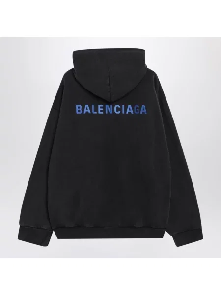 Bluza z kapturem Balenciaga z kapturem czarna