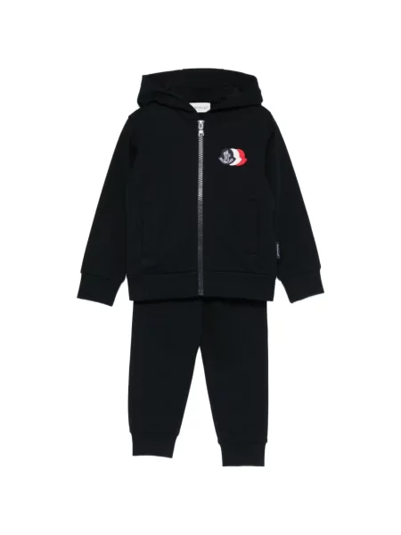 Bluza polarowa dziecięca Moncler Enfant czarna