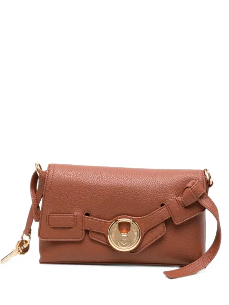 Geanta crossbody Love Moschino cu autograf maro