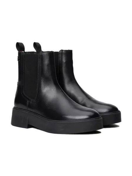 Sztyblety Tommy Hilfiger skórzane czarne