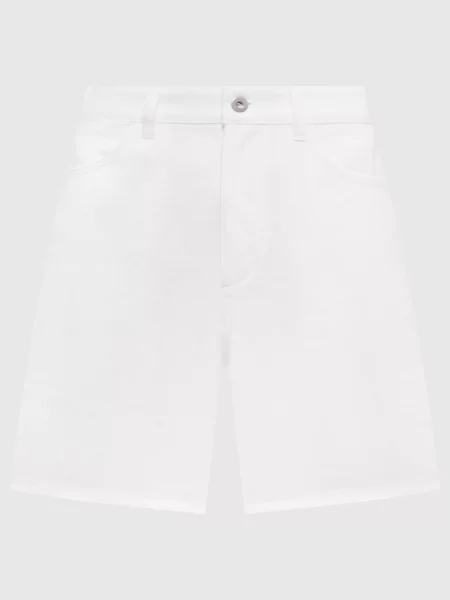 Джинсові шорти з логотипом Jil Sander білі