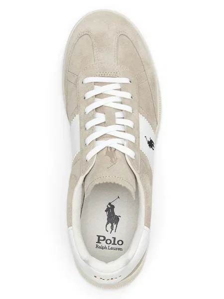 Замшевые кроссовки Polo Ralph Lauren бежевые