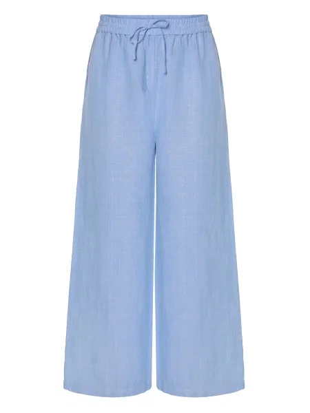 Tatuum Pantaloni din Pulio 1 celest Wide Leg albastru