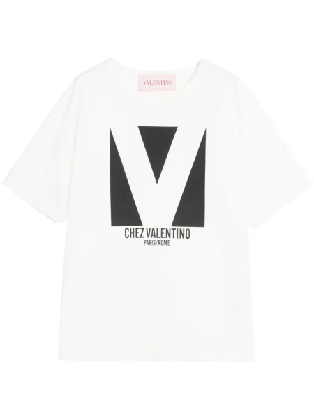 Tricou Valentino Garavani cu imagine alb