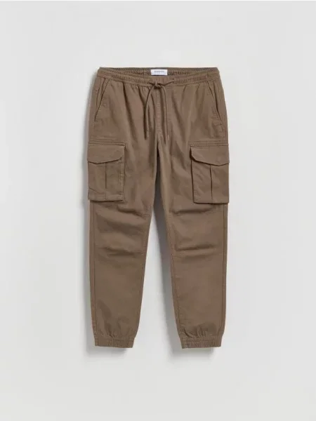 Reserved Pantaloni jogger cargo bej