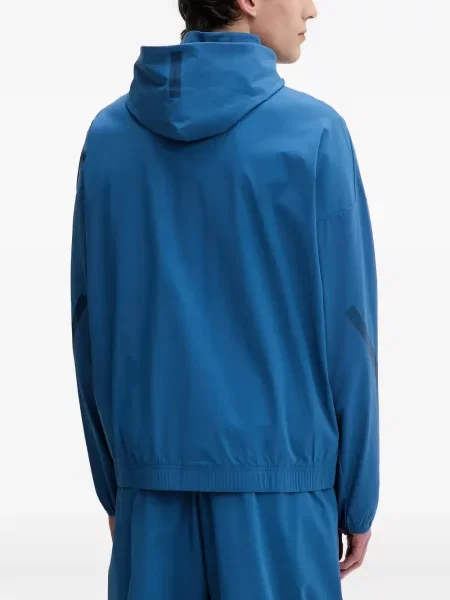 Geacă Adidas cu șireturi din piele de căprioară alb