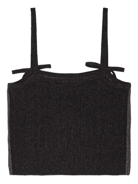 Top Ganni tricotate gri