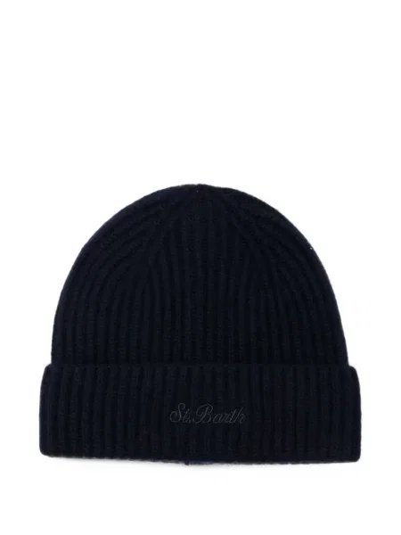 Căciulă Mc2 Saint Barth cu broderie tricotate albastru