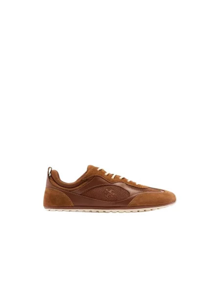 Sneakersy Tory Burch skórzane brązowe