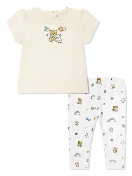 Legginsy dziecięce Moschino białe