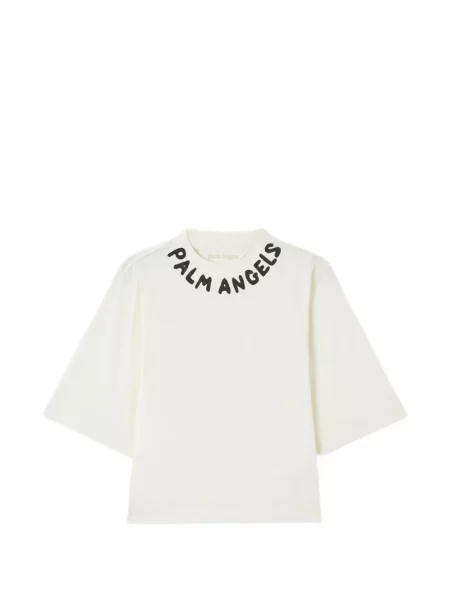 Tricou Palm Angels cu imagine cu decolteu rotund alb