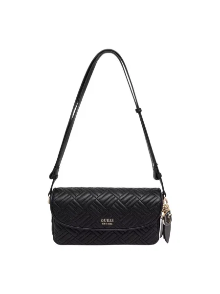 Guess torebka bagietka z imitacji skóry SALLY czarna