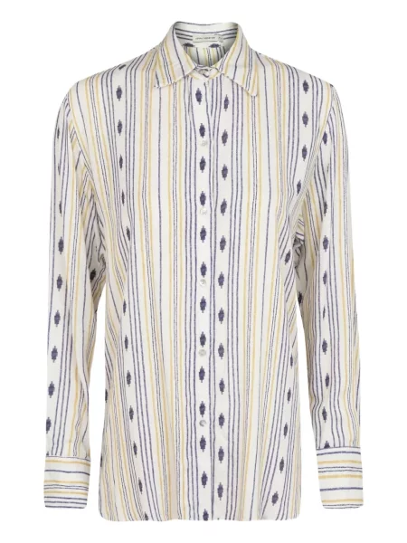 Koszula Lenny Niemeyer w paski z nadrukiem biała