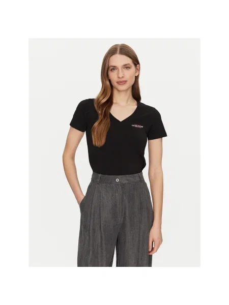 Guess Jeans Póló Slim Fit fekete