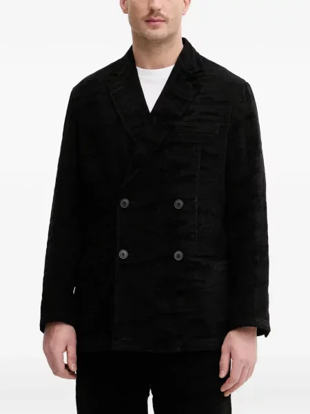 Geacă Armani Exchange cu două rânduri de nasturi negru