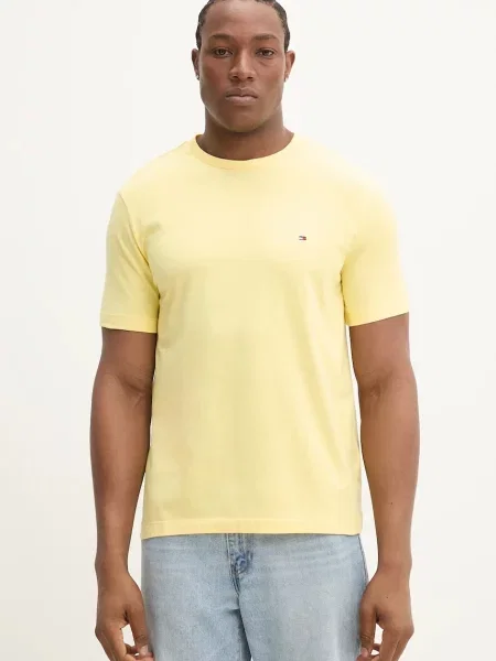 Majica Tommy Hilfiger za muškarce bez uzorka žuta