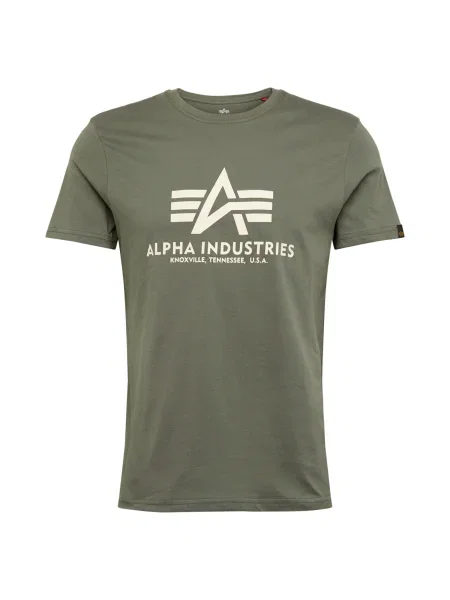 ALPHA INDUSTRIES Tricou kaki alb
