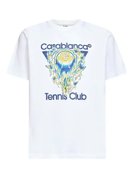 Tricou Casablanca cu imagine tenis alb