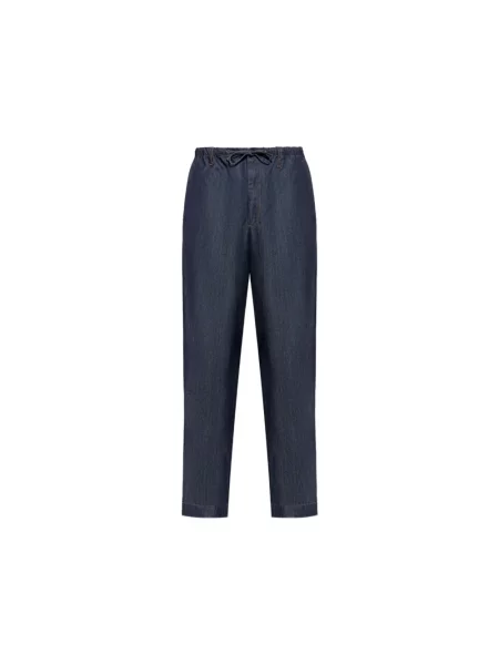 Spodnie Dries Van Noten niebieskie