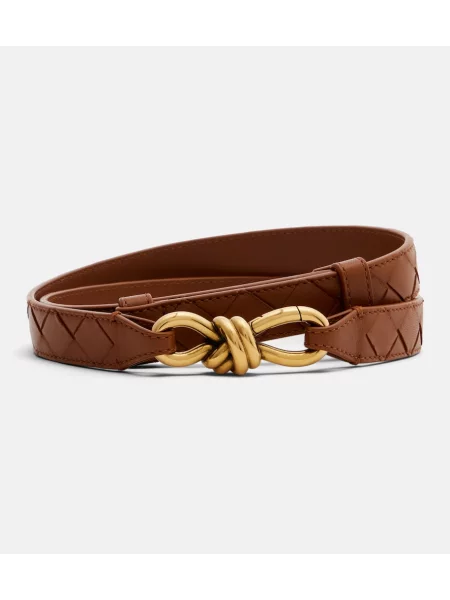 Cu centură curea Bottega Veneta din piele maro