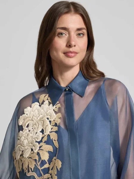 Bluzka o kroju regular fit z czystego jedwabiu model SELIBBRA' Max Mara Studio