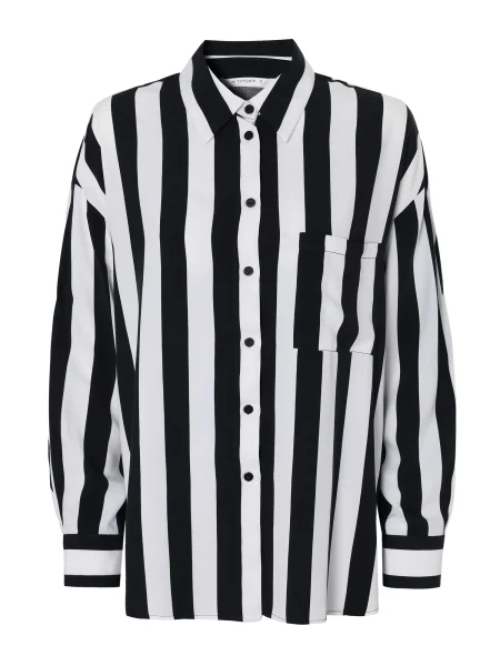 TATUUM Tričko Hanami černá bílá