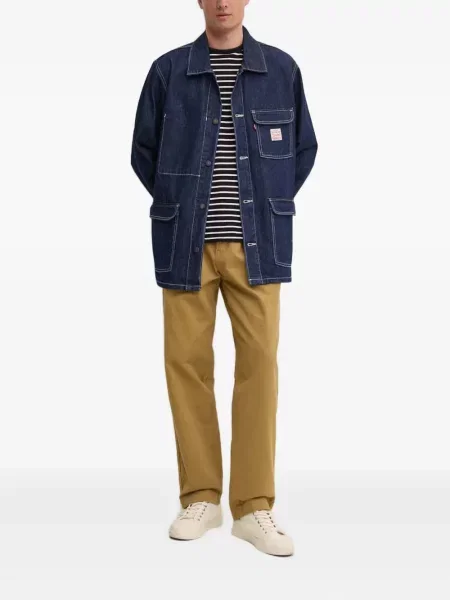 Blugi drepți Levi's® zdrențuiți negru