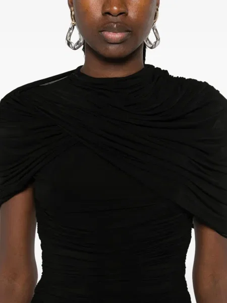 Rochie mini Magda Butrym plisată de costum negru