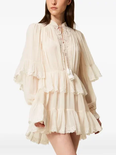 Rochie Twinset cu broderie de costum