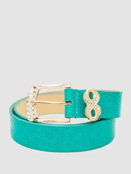 Ремень Ager с ремешками бирюзовый