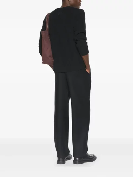 Cardigan Maison Kitsune de lână lung negru