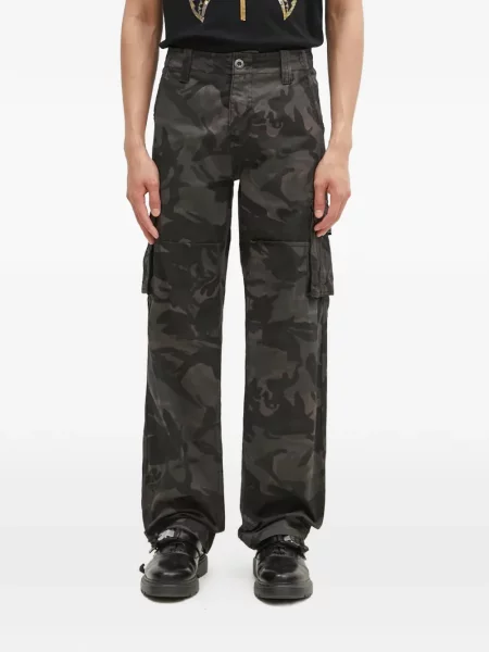 Pantaloni cargo Alpha Industries cu model camuflaj gri